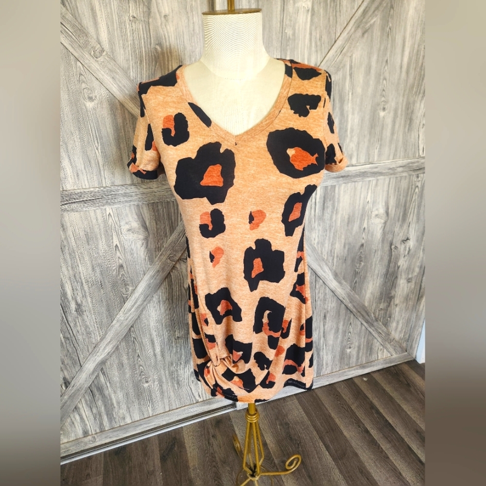 Leopard Print V-Neck Dress